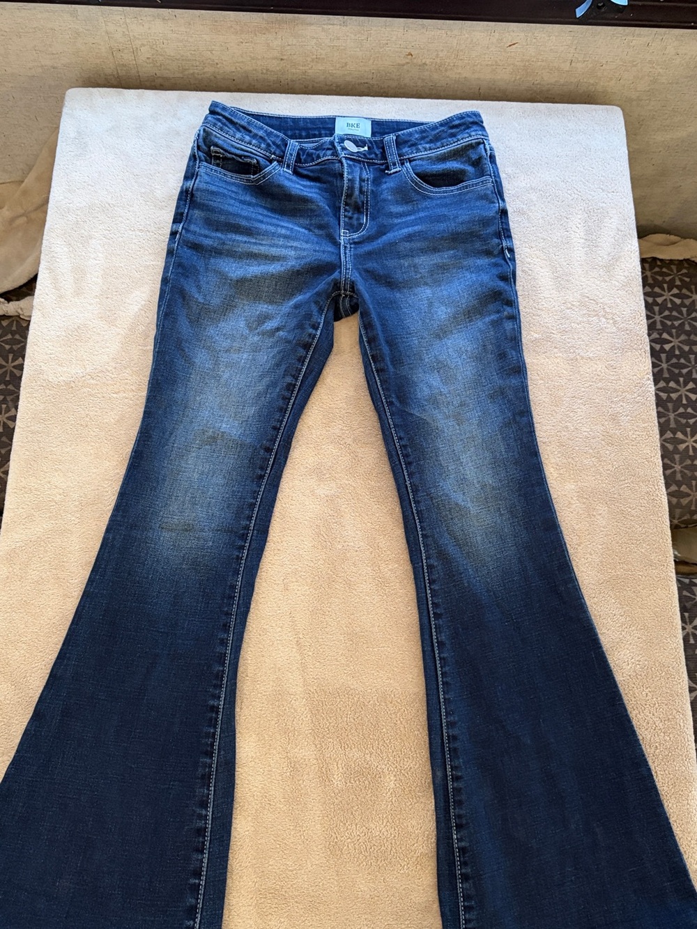 Buckle Kids Western Dark Blue Flared Jeans